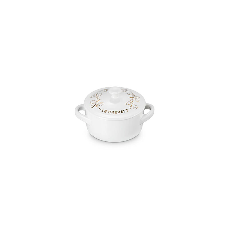 Holly Collection Gold Applique Mini Round Cocotte - Image 5