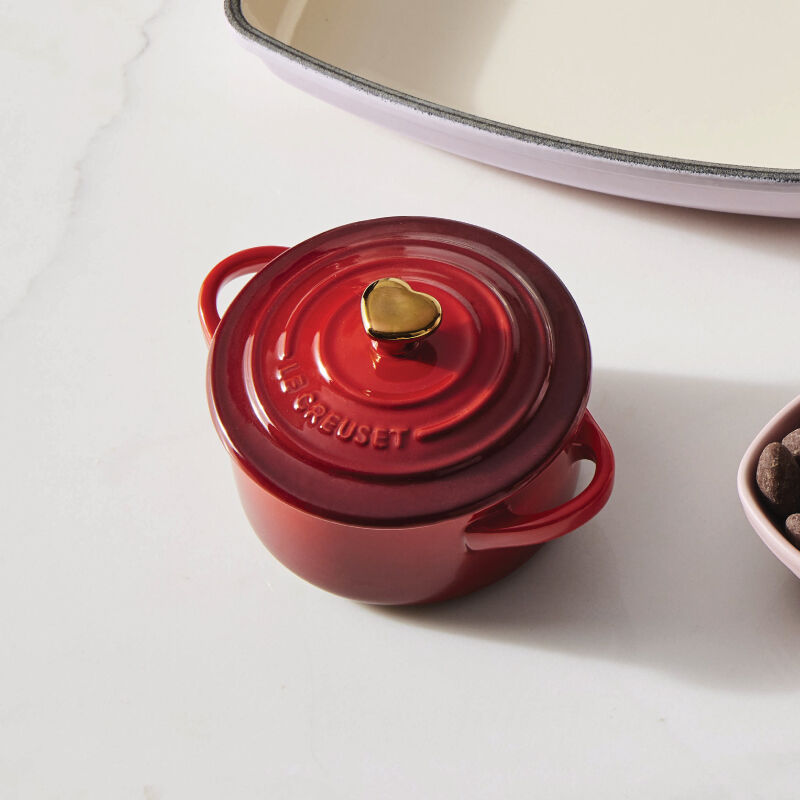 Mini Cocotte with Gold Heart Knob - Image 3
