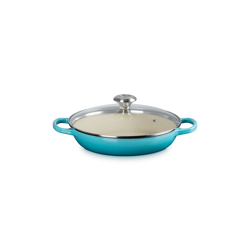 Enameled Cast Iron Signature Round Braiser with Glass Lid - Image 16