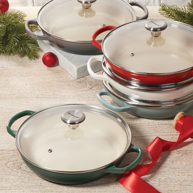 Enameled Cast Iron Signature Round Braiser with Glass Lid