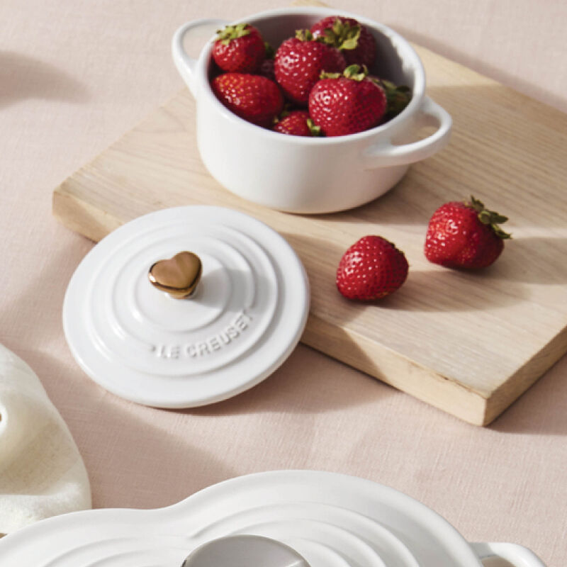 Mini Cocotte with Gold Heart Knob