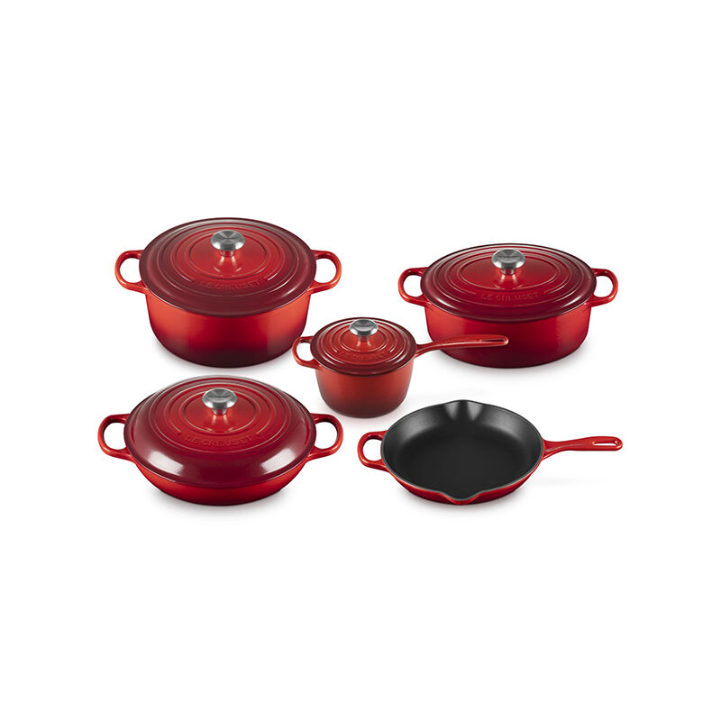 Signature Enameled Cast Iron 9-Piece Cookware Set - Image 2