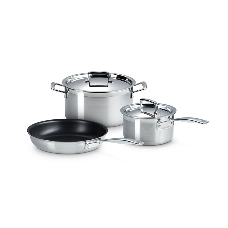 Classic Stainless Steel 5-Piece Cookware Set - Image 2