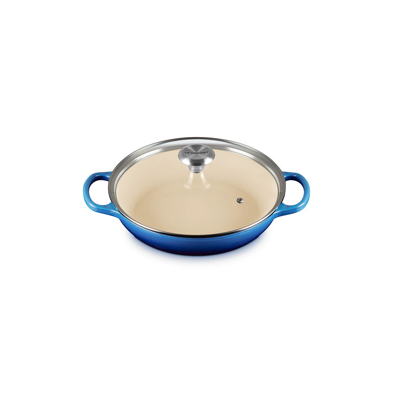 Enameled Cast Iron Signature Round Braiser with Glass Lid - Image 2