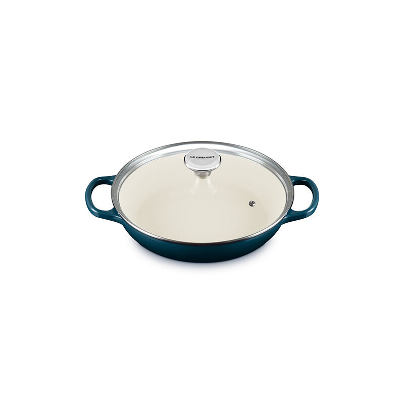 Enameled Cast Iron Signature Round Braiser with Glass Lid - Image 2
