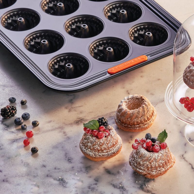 Non-stick Metal Bakeware 12-Cup Mini Fluted Cake Pan - Image 6