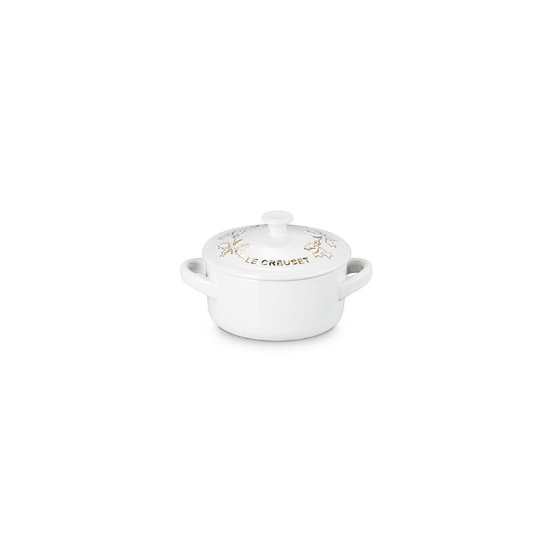 Holly Collection Gold Applique Mini Round Cocotte - Image 4