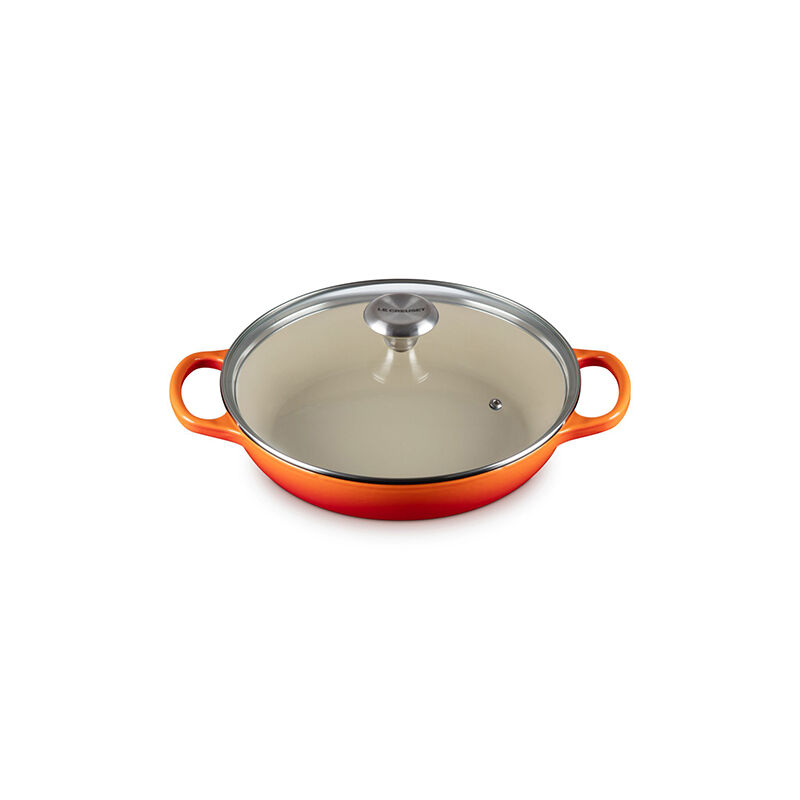 Enameled Cast Iron Signature Round Braiser with Glass Lid - Image 2