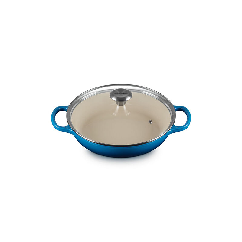 Enameled Cast Iron Signature Round Braiser with Glass Lid - Image 2