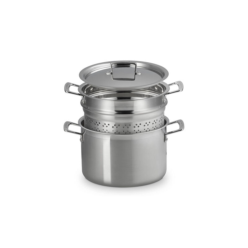 Classic Stainless Steel Pasta Pot with Colander Insert - Image 5