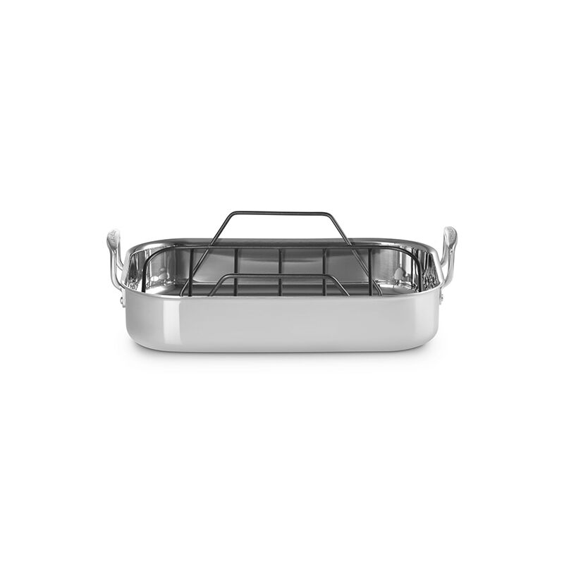Stainless Steel Roasting Pan with Non-stick Rack - Image 3