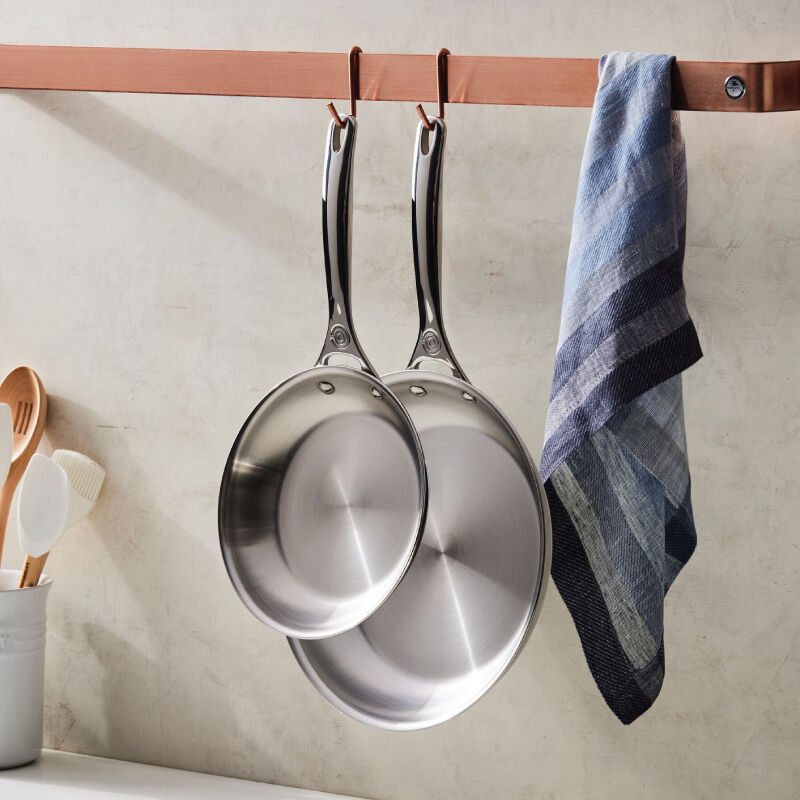 Signature Stainless Steel 2-Piece Fry Pan Set - Image 2