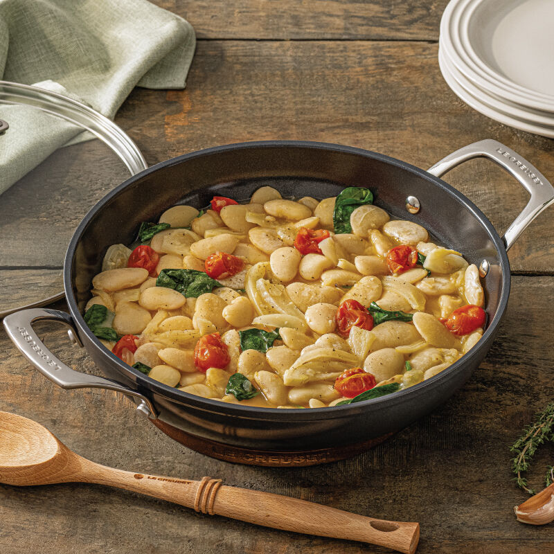 Essential Non-stick Ceramic Shallow Braiser with Glass Lid - Image 3