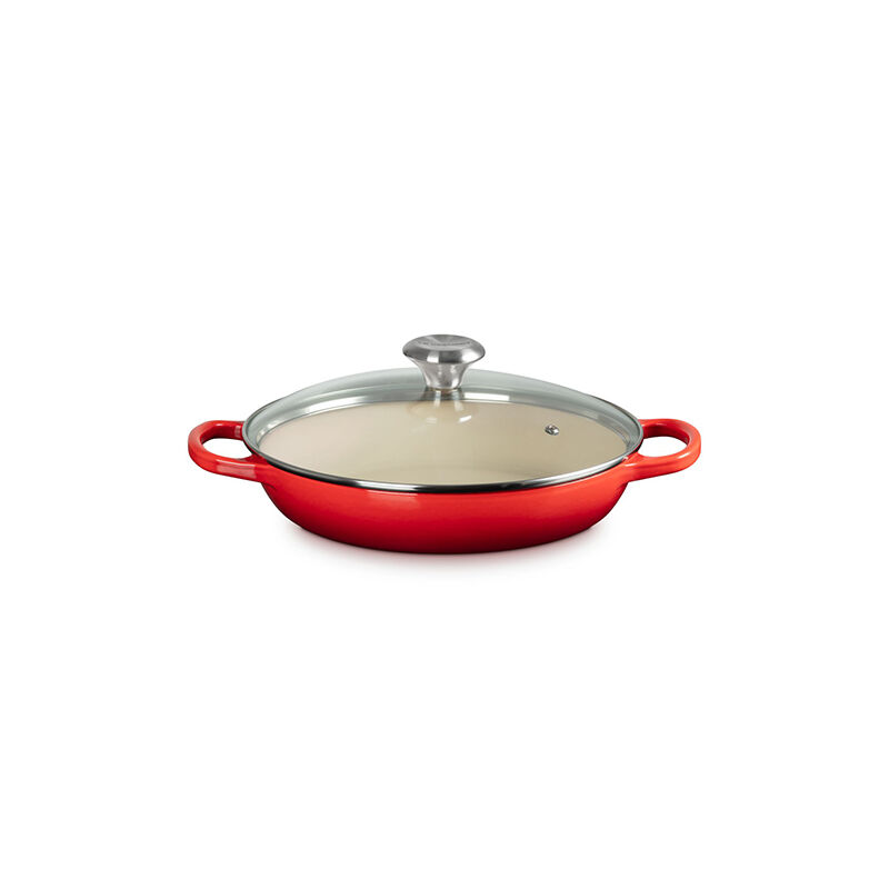 Enameled Cast Iron Signature Round Braiser with Glass Lid - Image 11