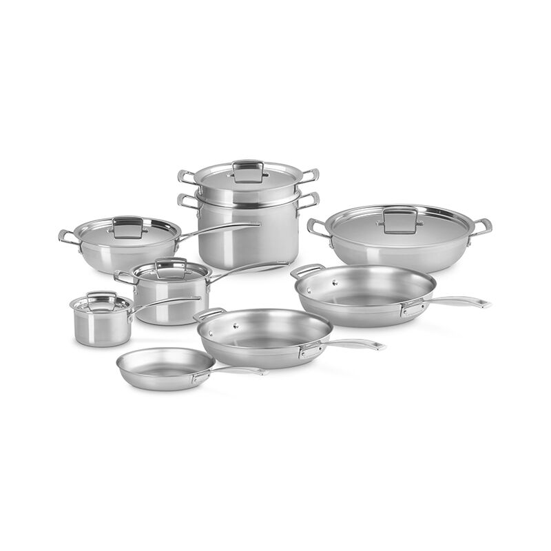 Classic Stainless Steel 14-Piece Cookware Set - Image 2