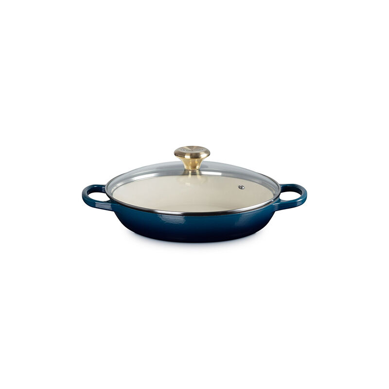 Enameled Cast Iron Signature Round Braiser with Glass Lid - Image 14