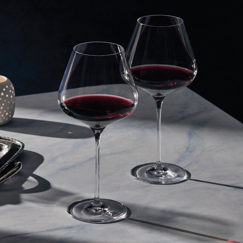 Burgundy Wine Glasses, Set of 4