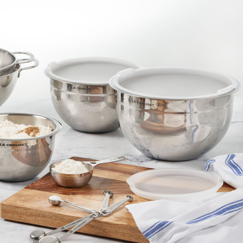 Stainless Steel Mixing Bowls with Lids, Set of 3 - Image 4